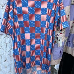 LuLaRoe Patriotic Stars and Stripes Men's Tee